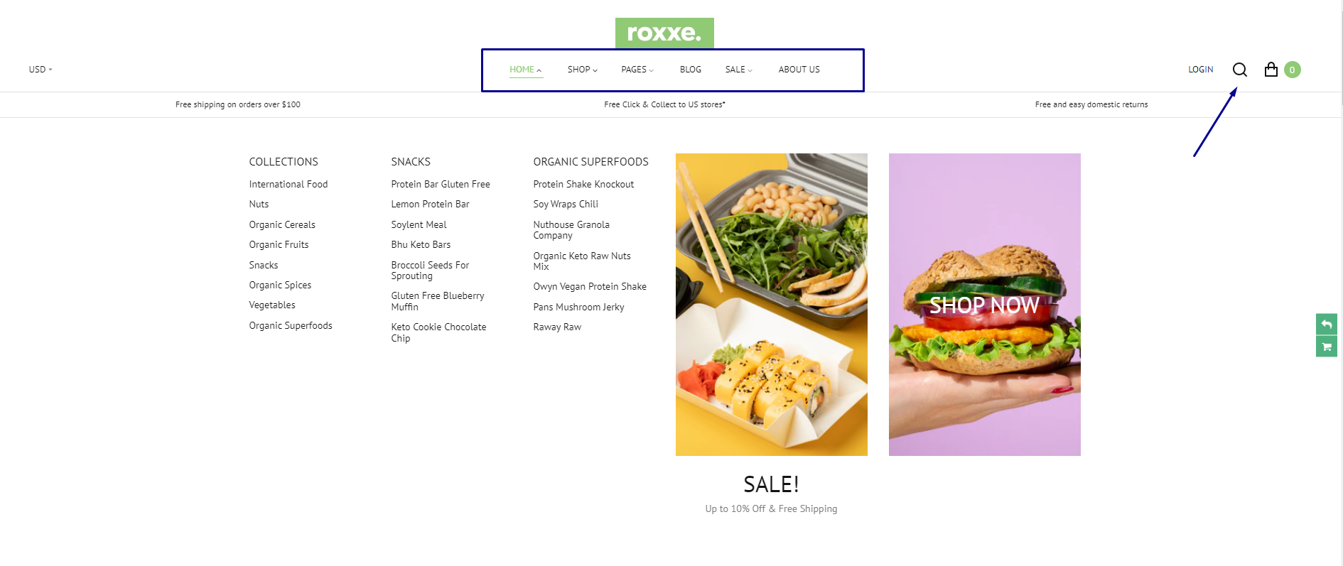 Mega Menu With A Search Bar